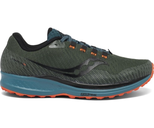 Tenis Saucony Canyon TR Hombre Zapatillas Running Pine / Naranjas México MX-791-LU